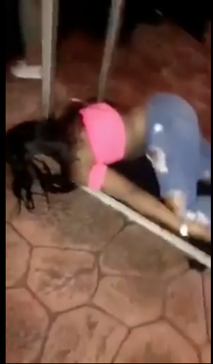 lady heavily drunk