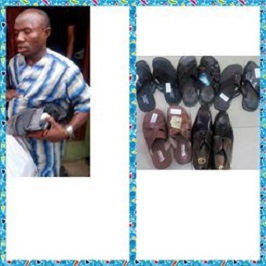 man caught stealing shoes