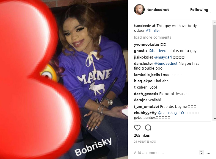 tunde ednut blasts bobrisky