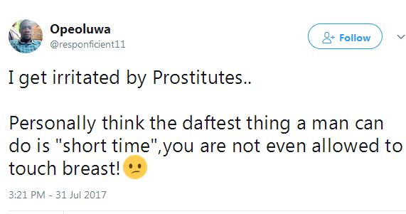 Nigerian Guy Outs Prostitutes