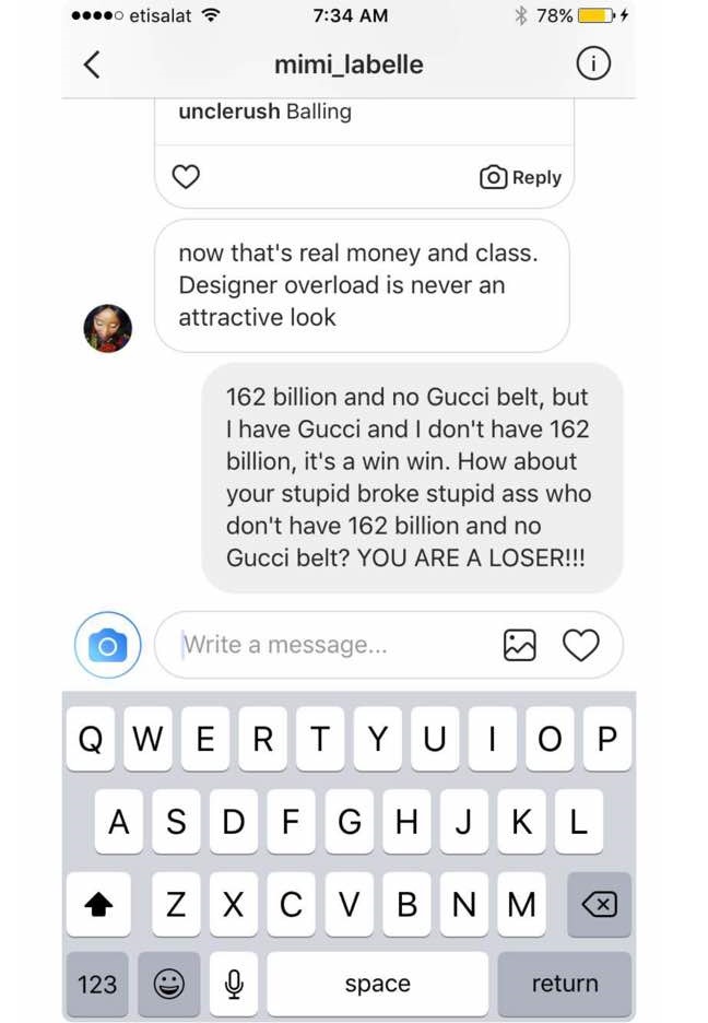 Hushpuppi blasts Female follower