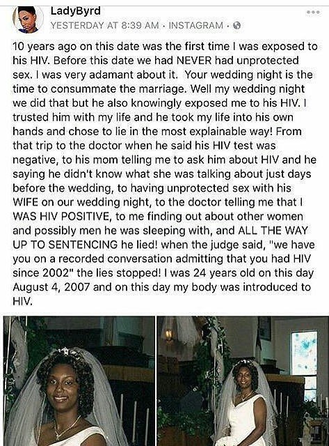 lady marks 10 years infected hiv ex husband