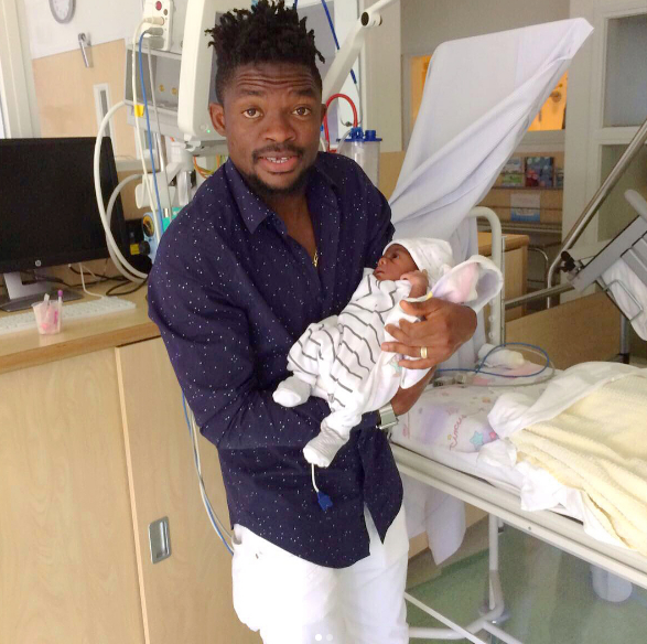 nigerian footballer lucky omeruo welcomes baby boy