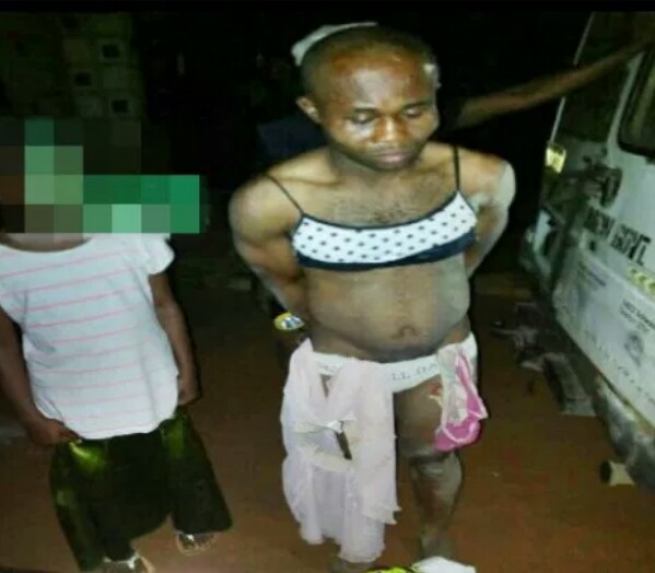 nigerian man caught wearing pant bra