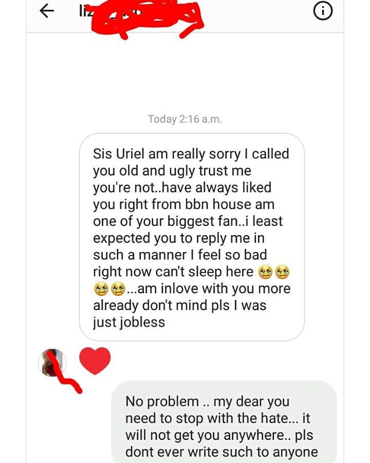 Uriel Replied Hateful Fan