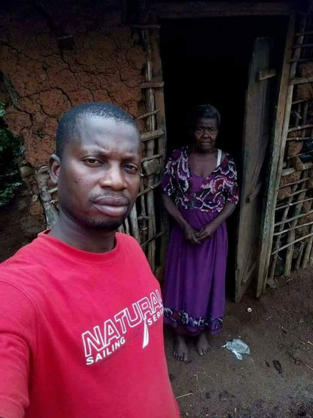 Nigerian man gifts Old homeless widow