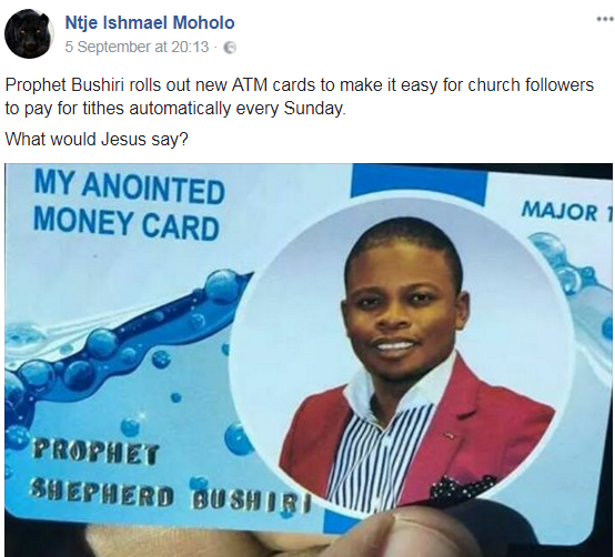 flamboyant malawian pastor releases customized atm cards