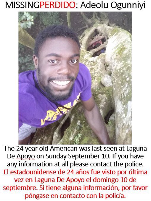 Nigerian Man Declared Missing