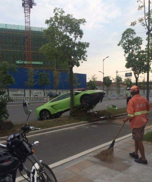 Man crashes rented Lamborghini