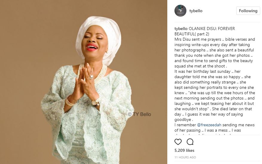 ty bello pays tribute