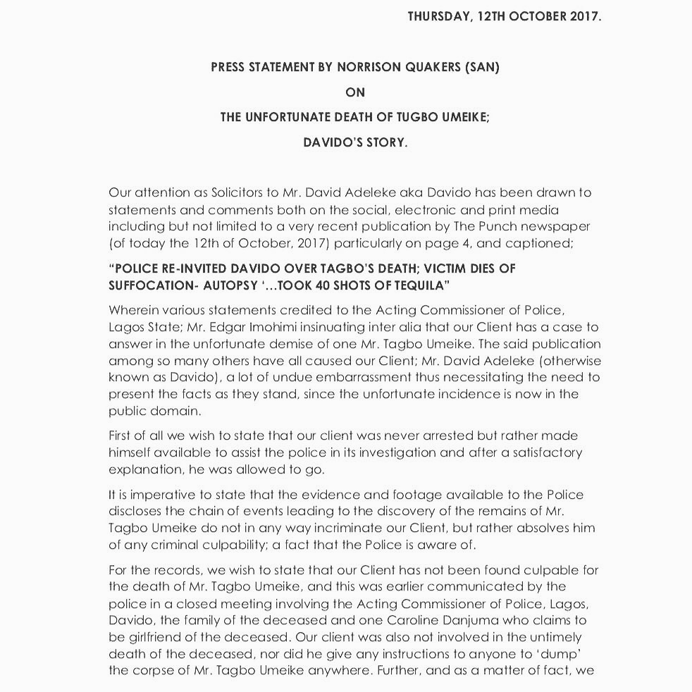 Davido releases CCTV footage