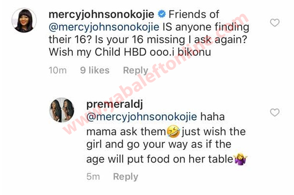 Mercy Johnson replies fans