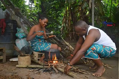 nigerian couple's village inspired pre-wedding photos
