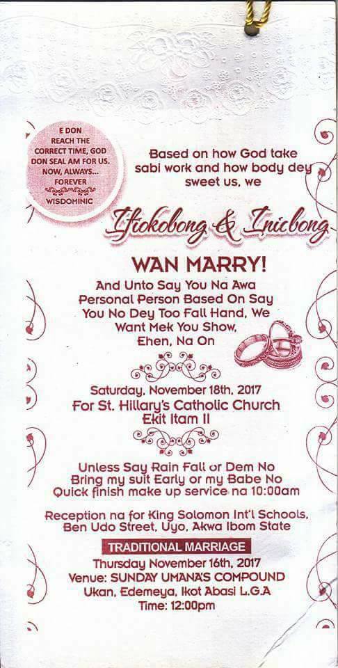 Couple's Wedding Invitation Card
