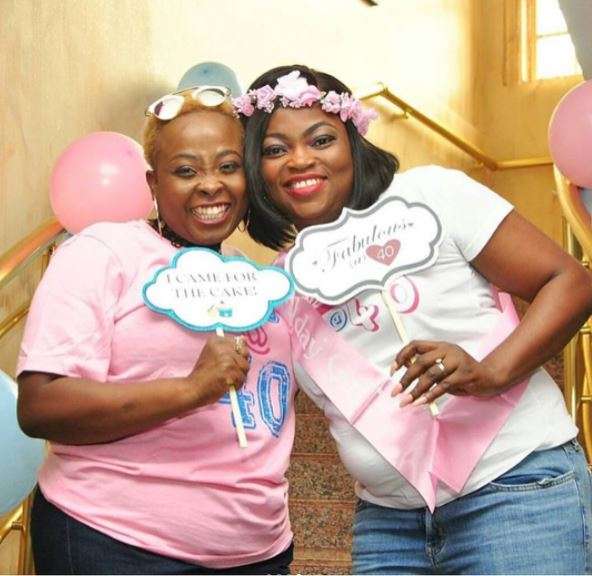 Funke Akindele denies giving birth