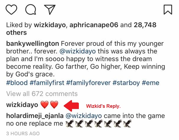 Banky W celebrates Wizkid