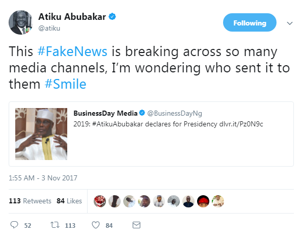 Atiku Abubakar Reacts Video