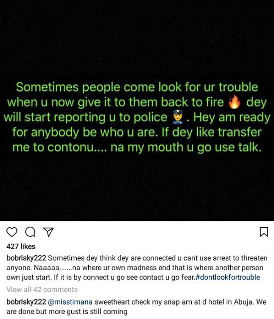 Bobrisky Shades Toyin Lawani