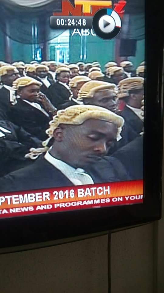 Nigerian Lawyer Sleeping