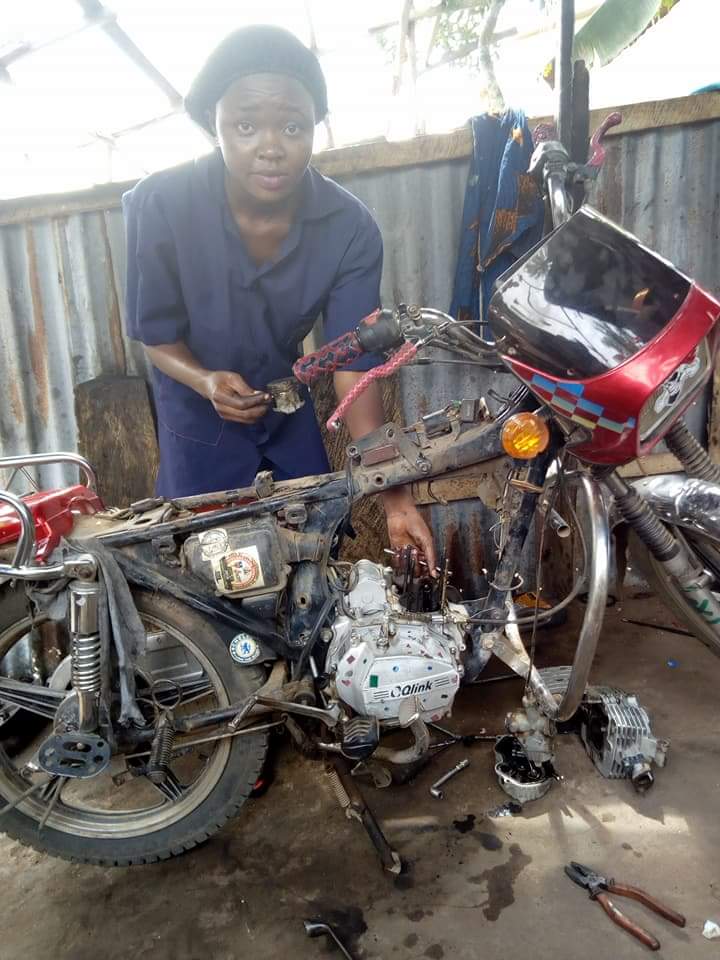 Female Motorcycle Mechanic