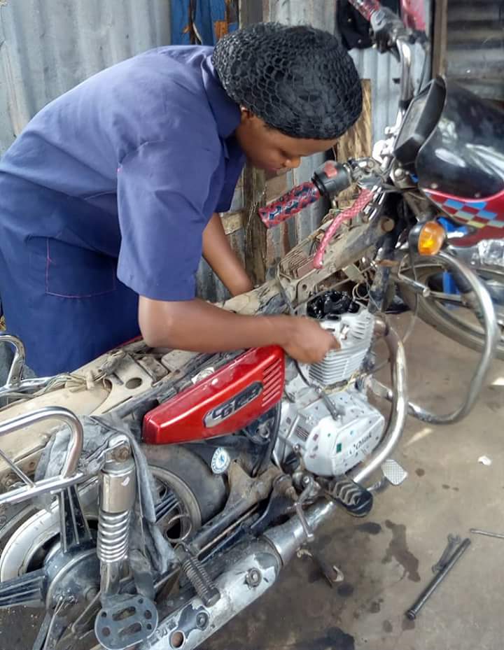 Female Motorcycle Mechanic