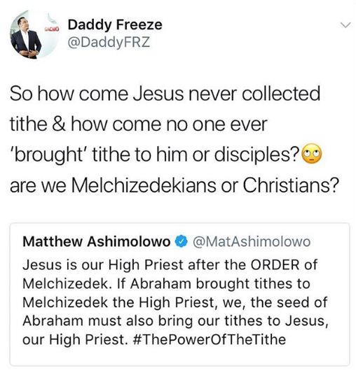 Daddy Freeze attacks Pastor Mathew Ashimolowo