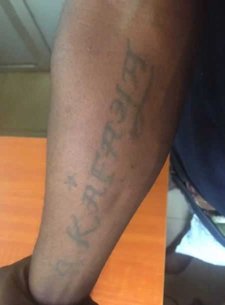 Oshodi phone thief tattoos names