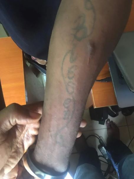 Oshodi phone thief tattoos names