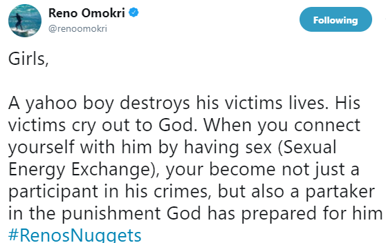 Reno Omokri Tells Ladies
