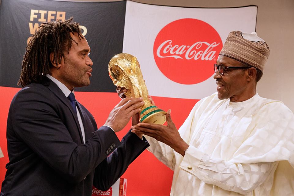 President Buhari receives original FIFA World Cup Trophy