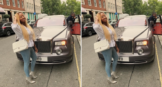 DJ Cuppy Flaunts Customized Rolls Royce