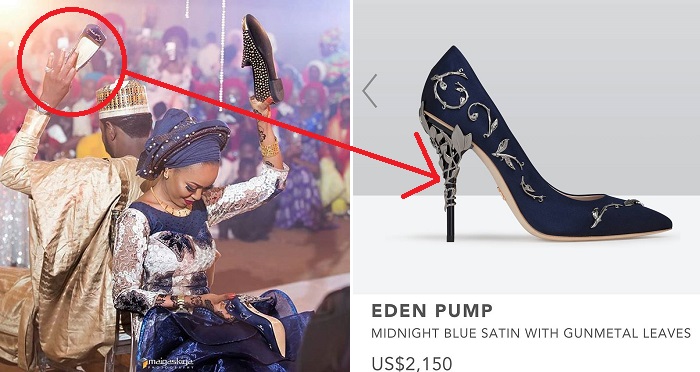Ex-Governor, Senator Sani Yerima’s Daughter-In-Law Wears $2,150 (N784,000) Shoes To Her Wedding. (Photos)