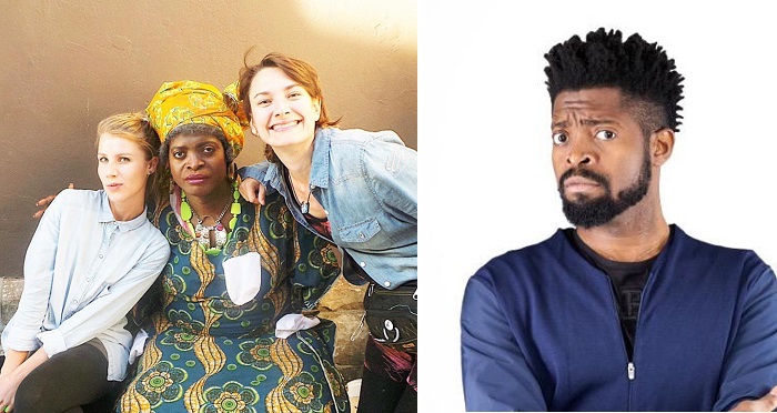 Basketmouth Dresses Up As An Old Woman In New BTS Photo.