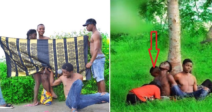 Remember That Nigerian Guy Bonking A Girl Behind A Wrapper? Here’s Another Photo Of His Friend Getting A BJ.
