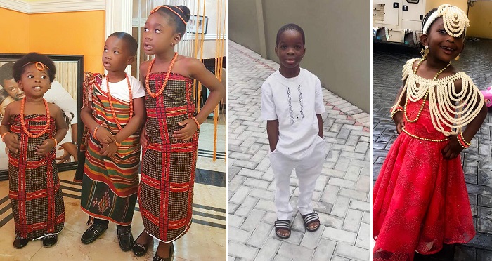 Nigerian Celeb Kids Step Out In Their Traditional Outfits For Cultural Day. (Photos)