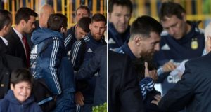 lionel messi rescue tearful young fan