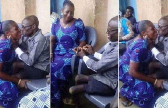 physically challenged man engages lady
