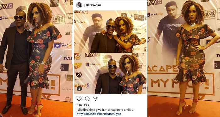 “I Give Him Reason To Smile” – Juliet Ibrahim Says Alongside Photo Of Her And Iceberg Slim.