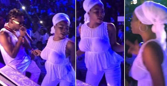 Orezi-Dance Busty lady without bra dances