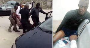 Policeman Breaks Electricity Worker's Leg