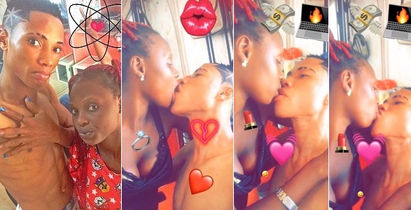 Teenage Nigerian Couple share deep kiss