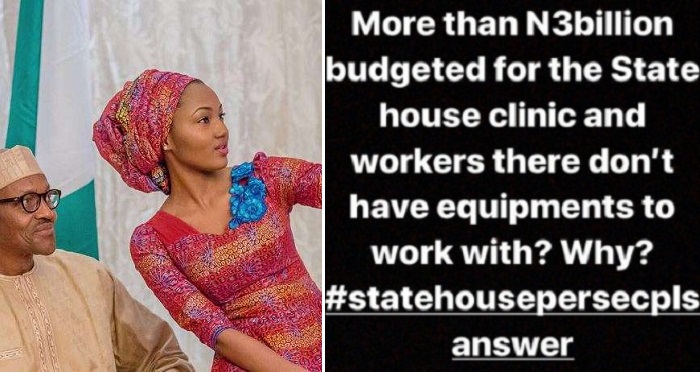 “My Father Can’t Monitor Everyone” – Zahra Buhari Explains Why Buhari Is Not Aware Of Poor State Of Aso Villa Clinic.