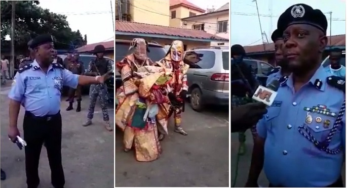 lagos state police arrest masquerades