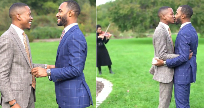 Handsome Gay Couple's Romantic Proposal