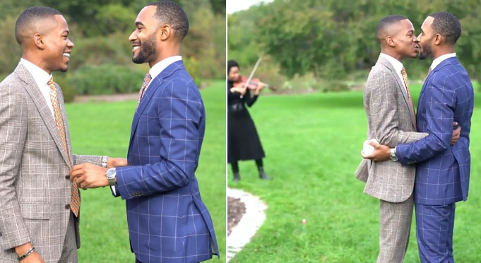 Handsome Gay Couple's Romantic Proposal