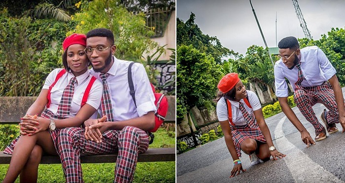 Awwwwn! Couples Who Met In Secondary School Rock Their Uniforms In Pre Wedding Photos.