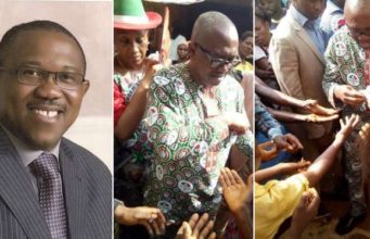 Peter Obi Photoed Sharing Money