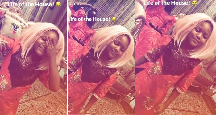 Awwwwn! President Buhari’s Adorable Granddaughter Rocks Blonde Wig In Lovely Photos.
