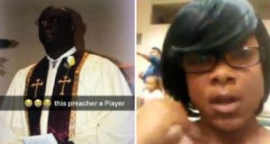 woman interrupts church service