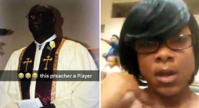 woman interrupts church service